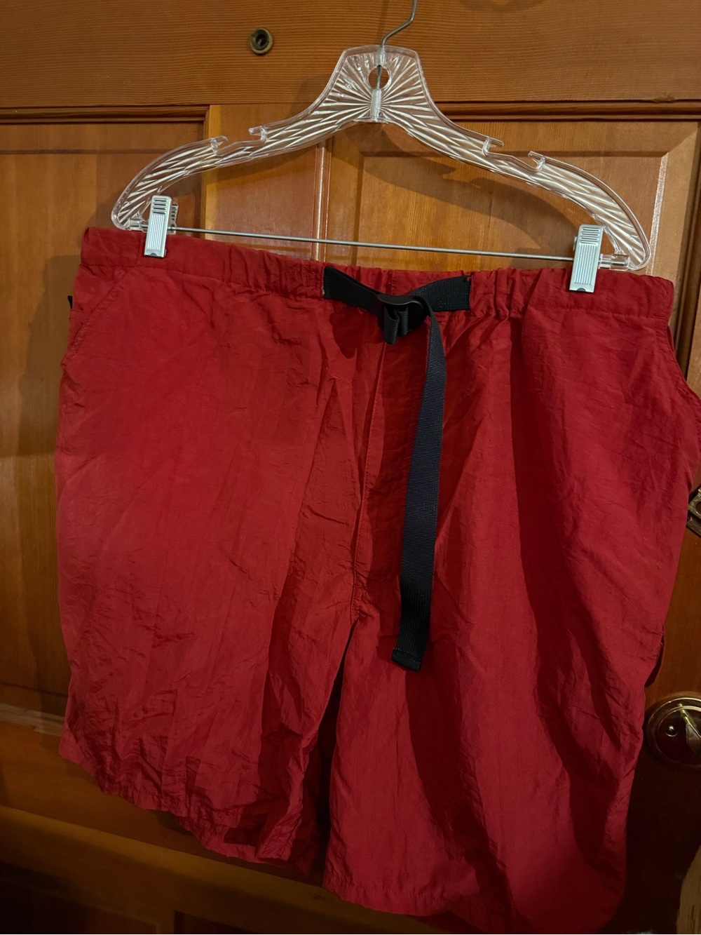 Banana Republic Red Swim Board Shorts with Black Drawstring